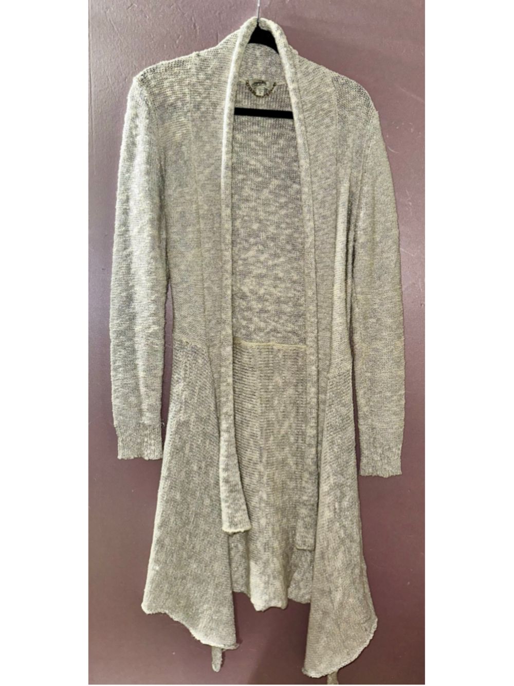 Women's Camellia Cardigan Sweater Silver White Size S